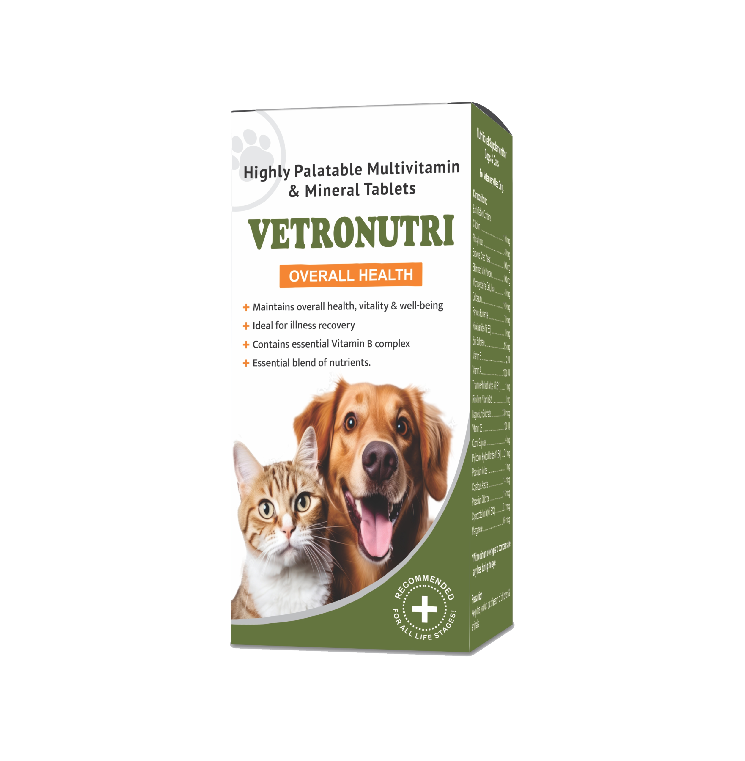 Multi Vitamin & Mineral 60 Tabs For Dogs & Cats